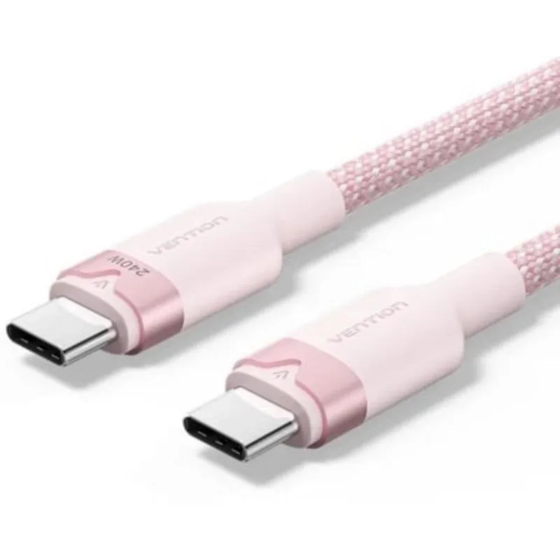 Cavo USB-C Vention 5A 240W 1m Rosa - immagine 1