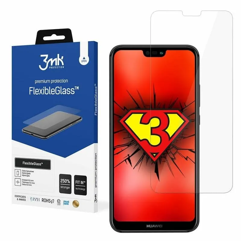 Protettore schermo FlexibleGlass 3MK per Huawei P20 Lite - immagine 1