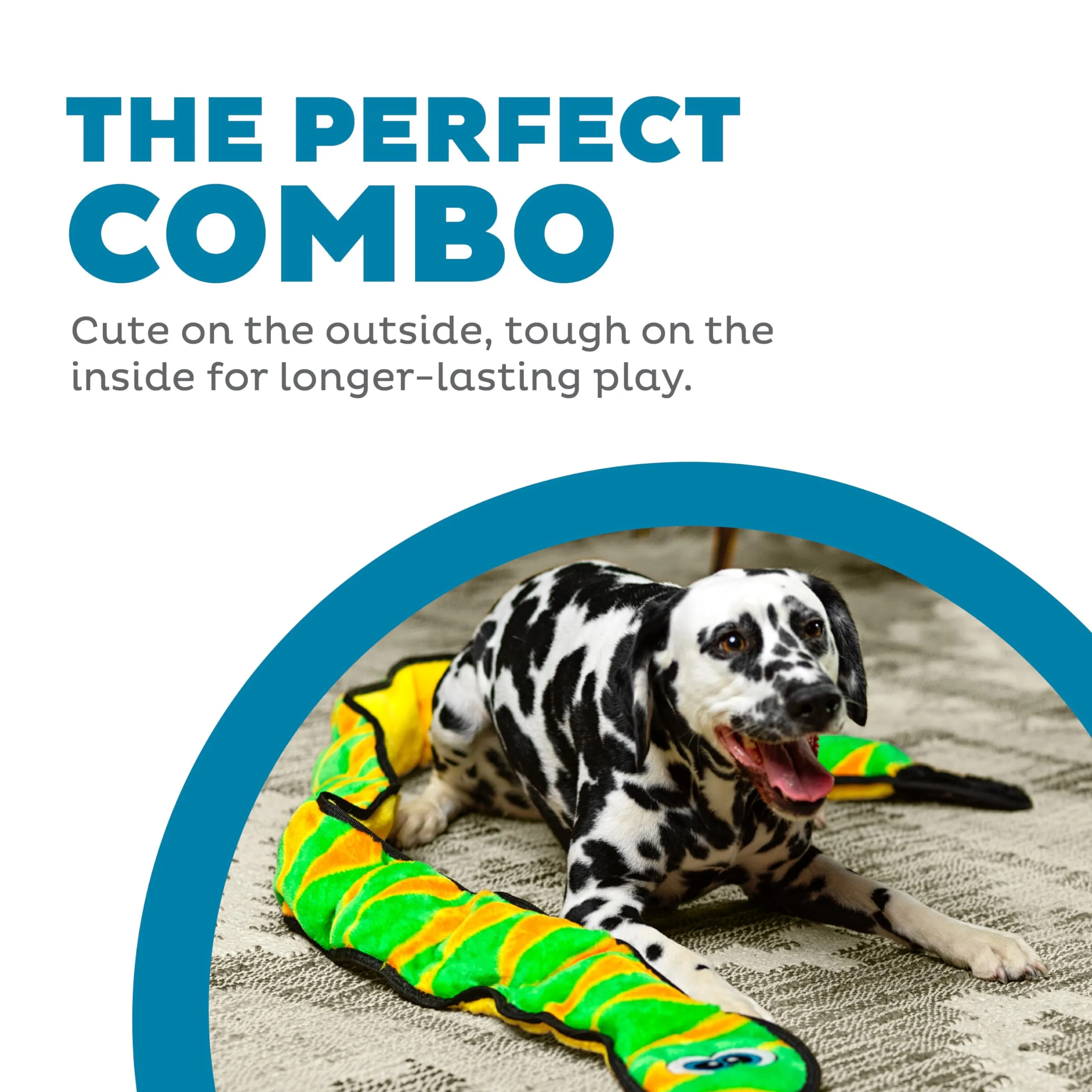 Outward Hound Invincibles - gioco felpato a forma di serpente - per cani - verde - XXL - immagine 2