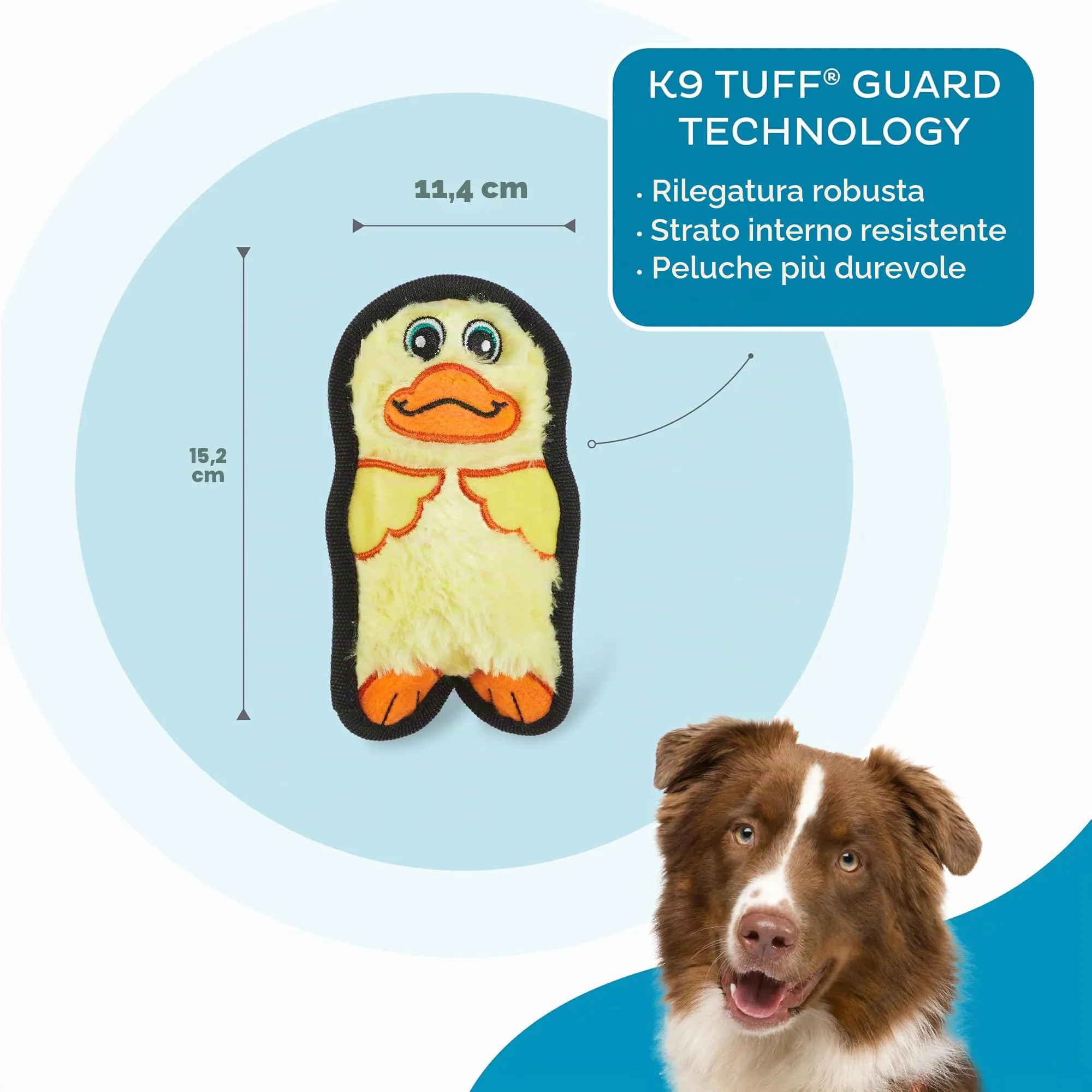 Outward Hound Invincibles Mini Duck Peluche Cane Giocattolo, XS - immagine 3