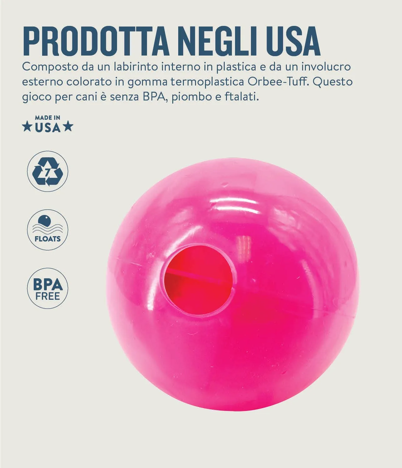 Planet Dog Orbee-Tuff Mazee - Gioco rompicapo interattivo per cani - erogatore di ricompensa - rosa - immagine 4