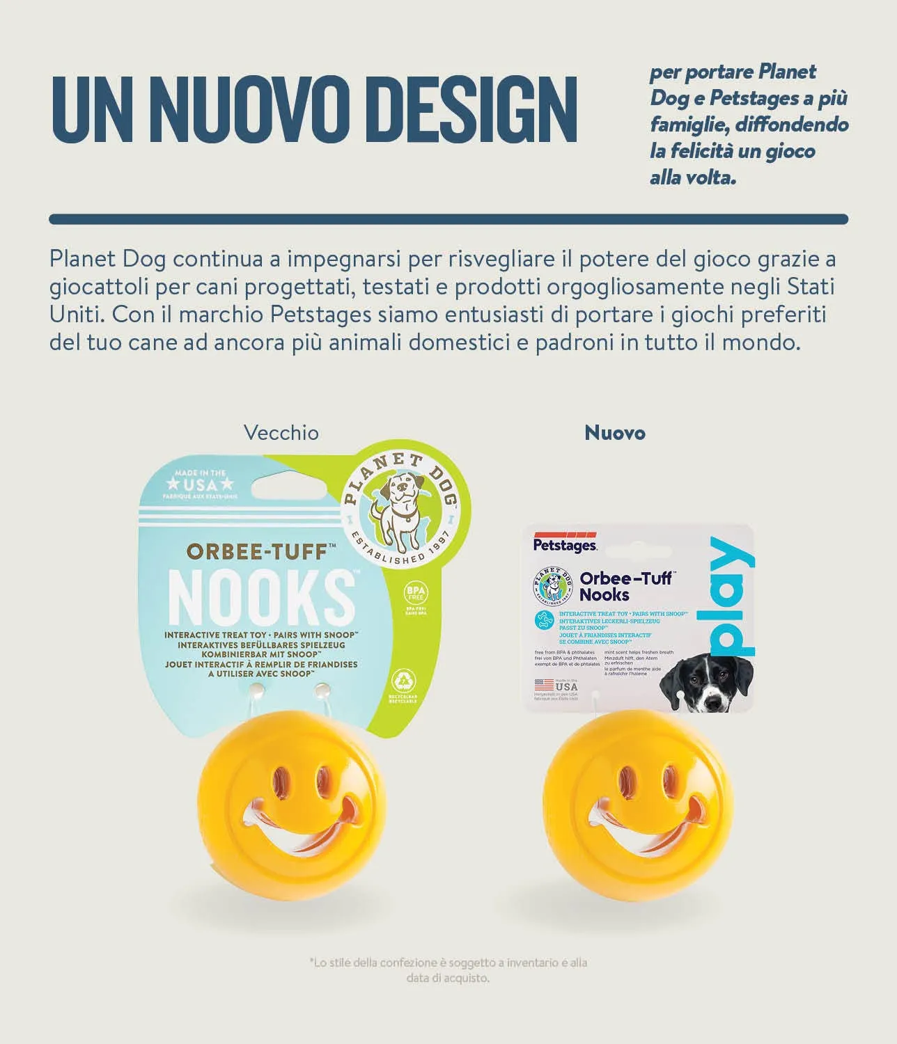 Planet Dog Orbee-Tuff Nooks - Gioco per cani - erogatore di ricompensa - smile - giallo - immagine 3