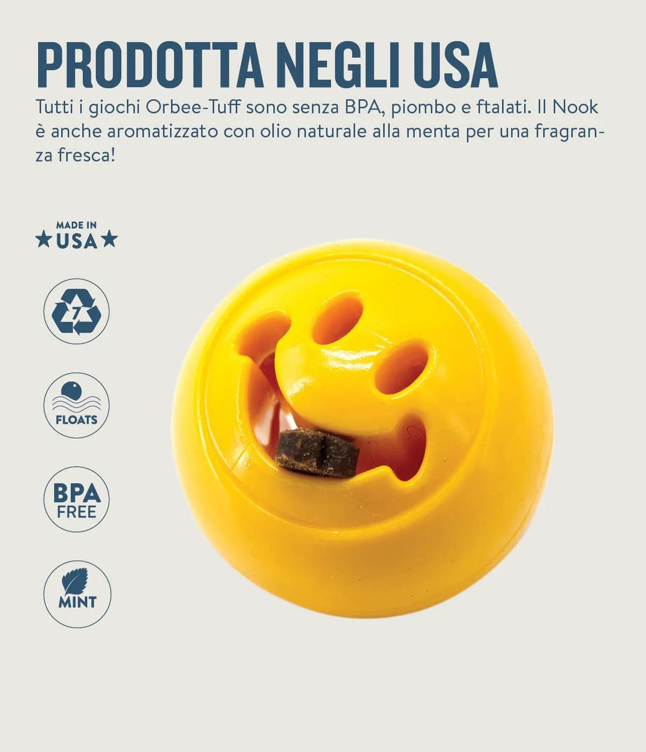 Planet Dog Orbee-Tuff Nooks - Gioco per cani - erogatore di ricompensa - smile - giallo - immagine 5