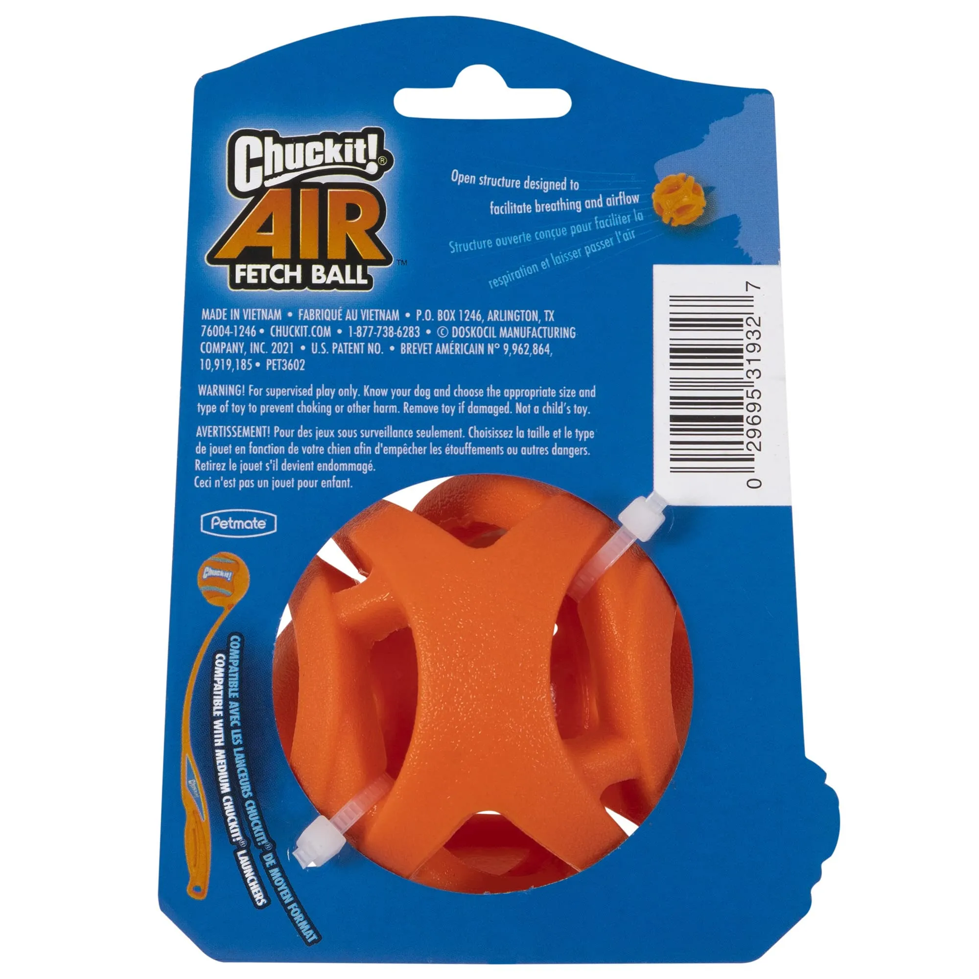 Chuckit Palla Breathe Right Fetch Ball Medium, Palla da Perseguire per Il Cane, M - immagine 3