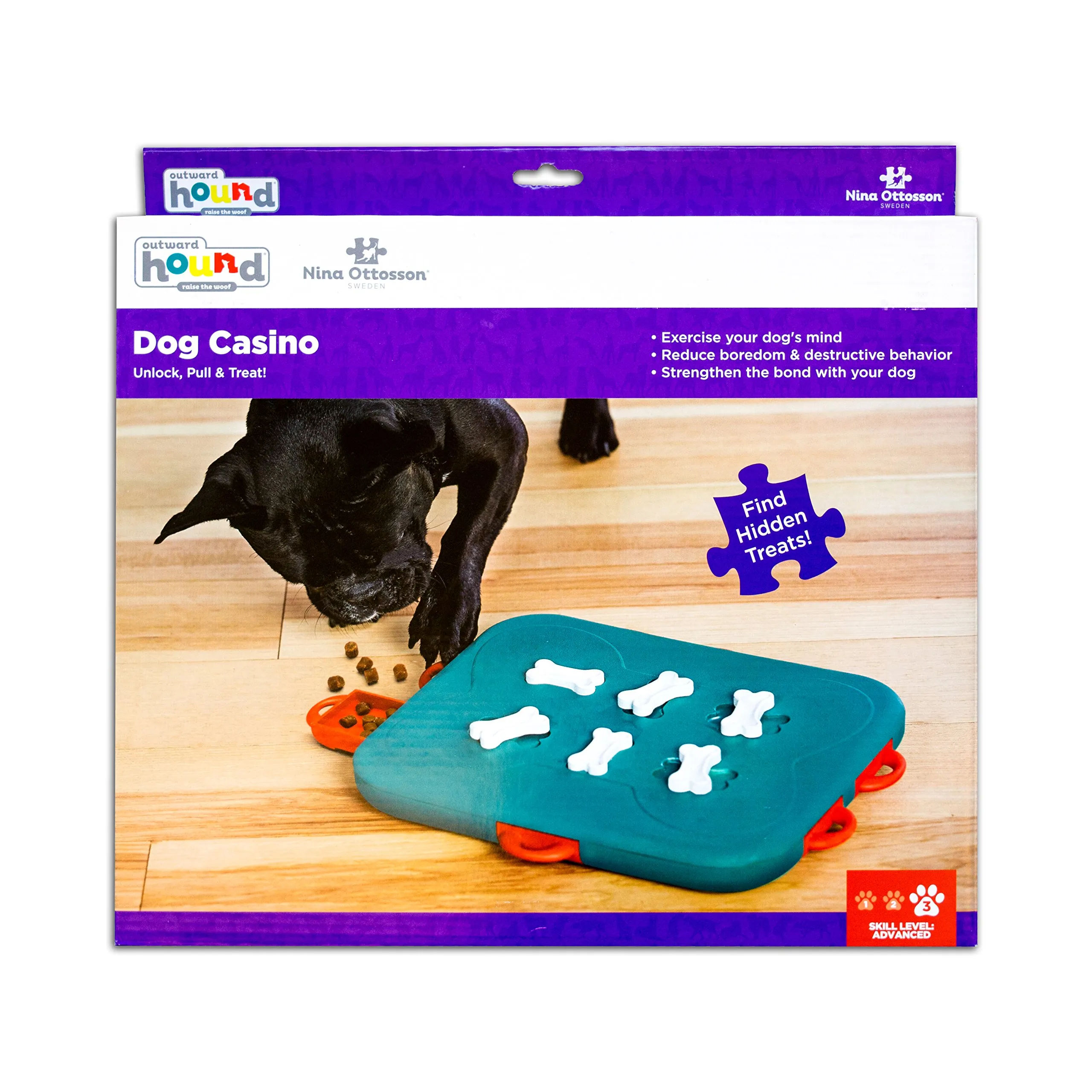 Nina Ottosson di Outward Hound Dog Casino - Gioco Rompicapo Interattivo per Cani - Erogatore di Ricompense - Livello Avanzato - immagine 2