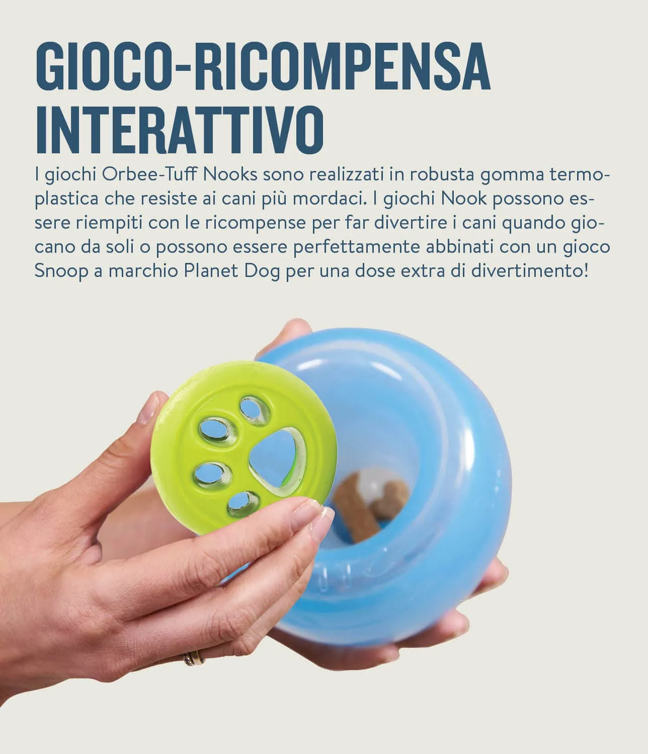 Planet Dog Orbee-Tuff Nooks - Gioco per cani - erogatore di ricompensa - impronta - verde - immagine 3