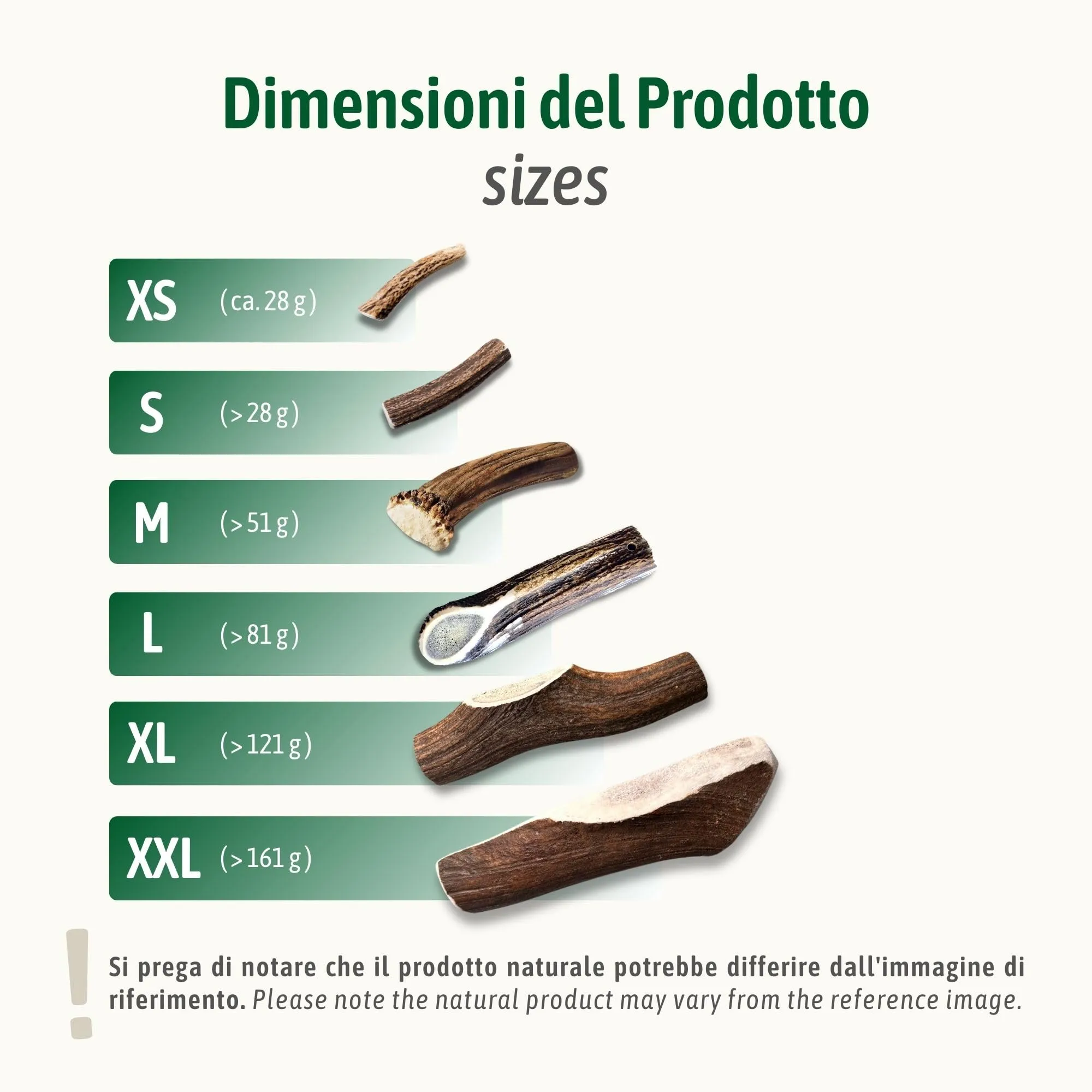 ChronoBalance® M Bastoncini da masticare per cani in corno di cervo: giocattolo naturale per cura dentale, 100% sostenibile e privo di sostanze chimiche - immagine 3