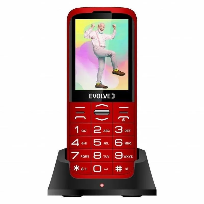Telefono Dual SIM Evolveo EasyPhone 2.8" Rosso - immagine 1
