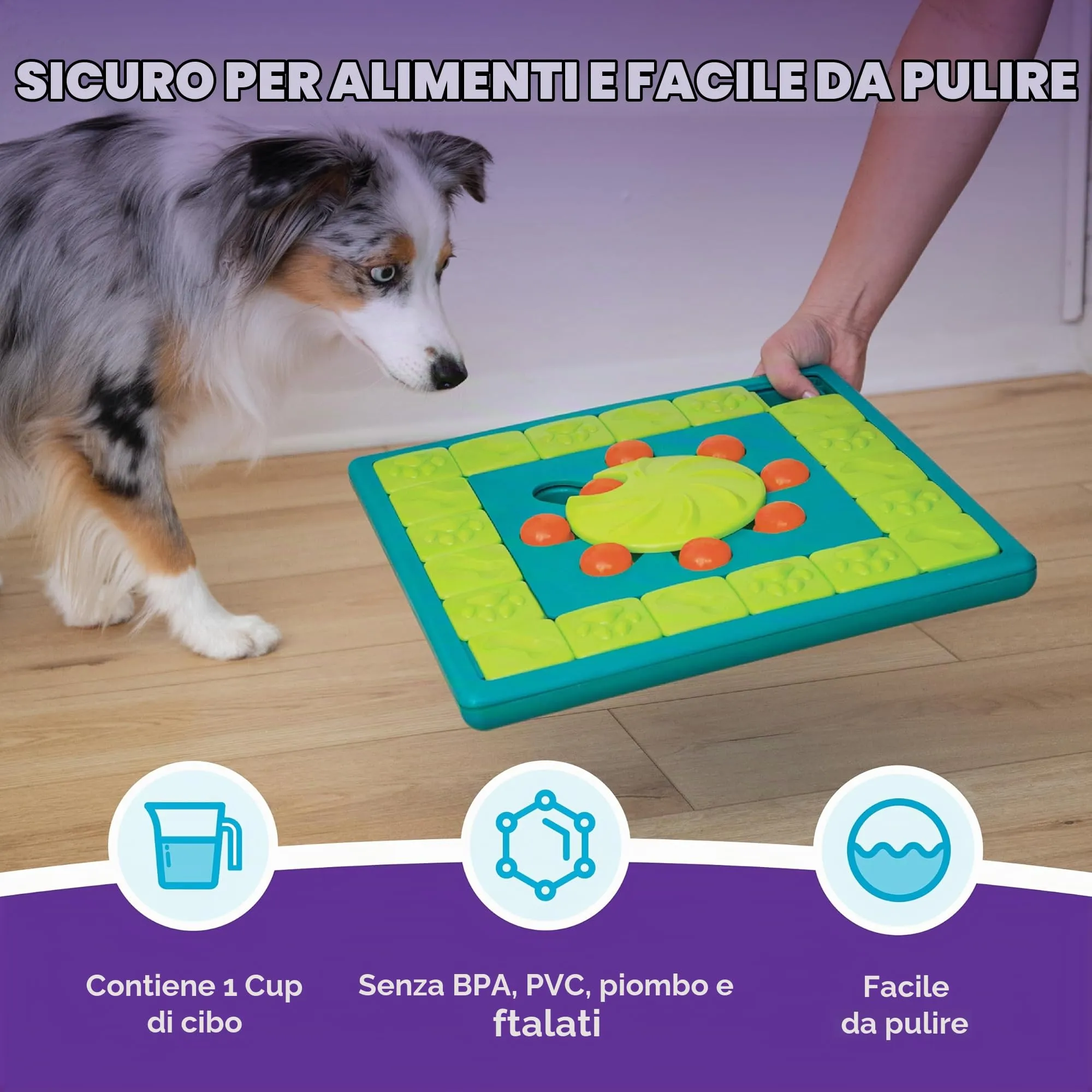 Nina Ottosson di Outward Hound MultiPuzzle - gioco rompicapo interattivo in grado di erogare ricompense - per cani - immagine 6