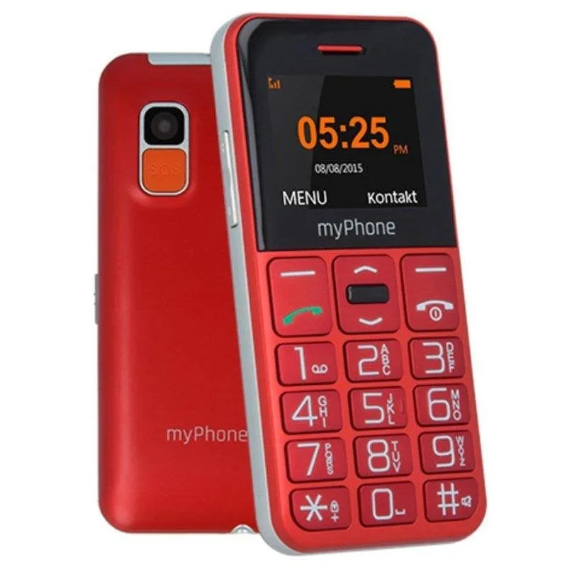 Telefono myPhone Halo Easy 2G 4MB 1.7" Grigio Rosso - immagine 1