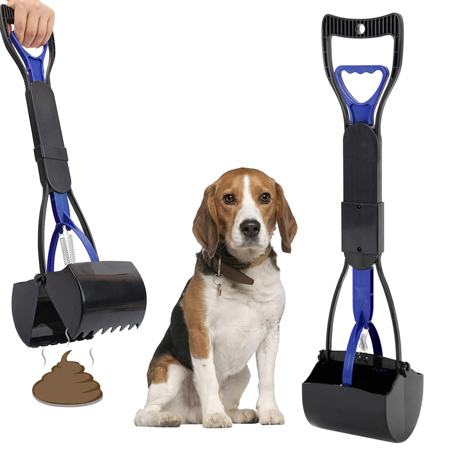 Anluomania Palette per Escrementi, Portatile Scoop di Poop Dog, Pet Pooper Scooper, 61 cm Manico Lungo Walking Poo, raccogli-Escrementi per Esterni/Interni, Cani e Gatti - immagine 1