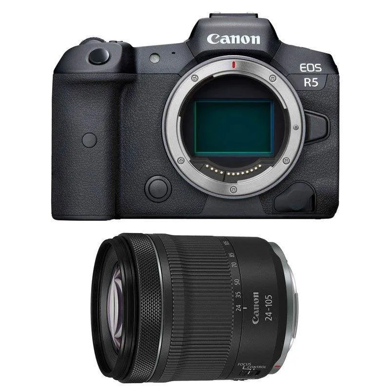 Fotocamera mirrorless Canon EOS R5 45MP Full-Frame 24-105mm Wi-Fi Bluetooth Stabilizzazione - immagine 1