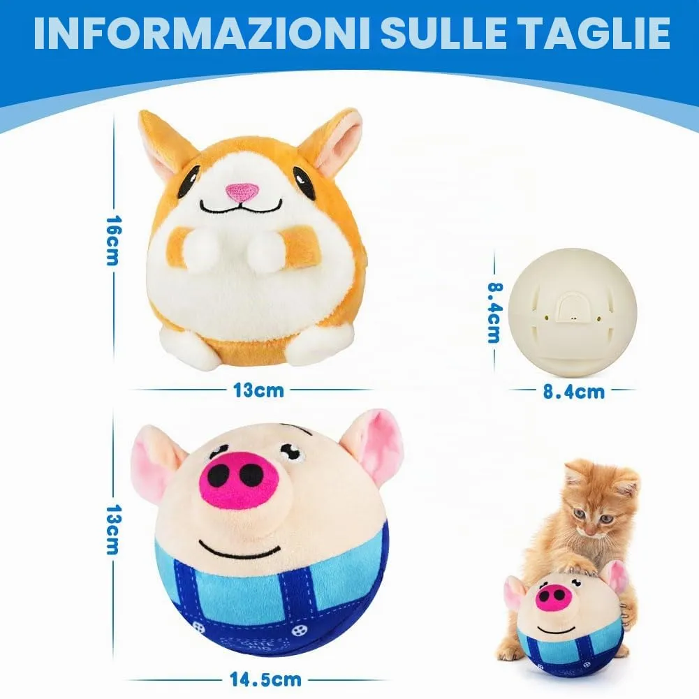 Adiwo Giochi per Cani Interattivi Palla, Giocattolo Che Rimbalza per Animali Domestici, Giocattolo Sonoro con Movimento Autonomo, Lavabile e Ricaricabile per Cani e Gatti - immagine 2