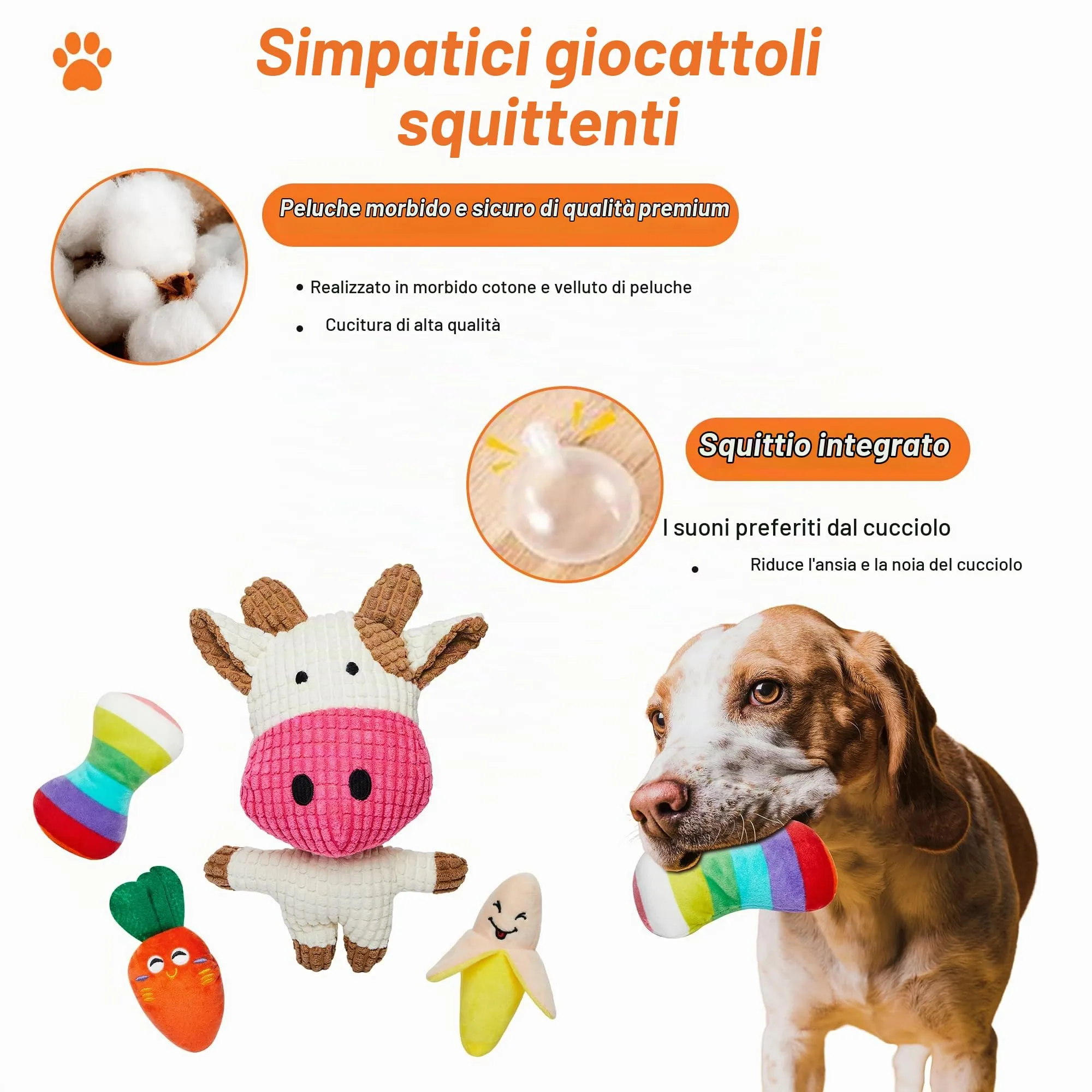 Toozey Giocattoli per Cani Piccoli, Set di 8 Giocattoli per Cuccioli, Giocattoli Intelligenti da Masticare e Corda per Cani Durevole e Squillante, Cotone Naturale, Allevia Lo Stress e la Noia - immagine 4