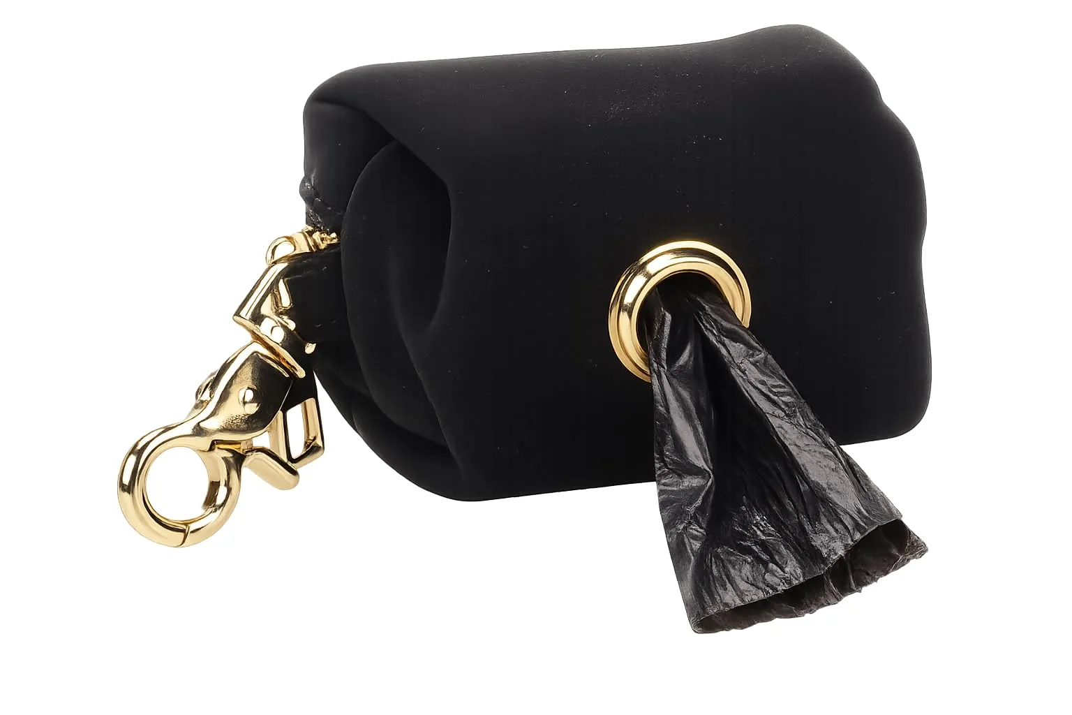 porta sacchetti cane - Mirko Nero - pochette in PU - chiusura lampo - moschettone - 1 rotolo incluso - Flamingo - immagine 4