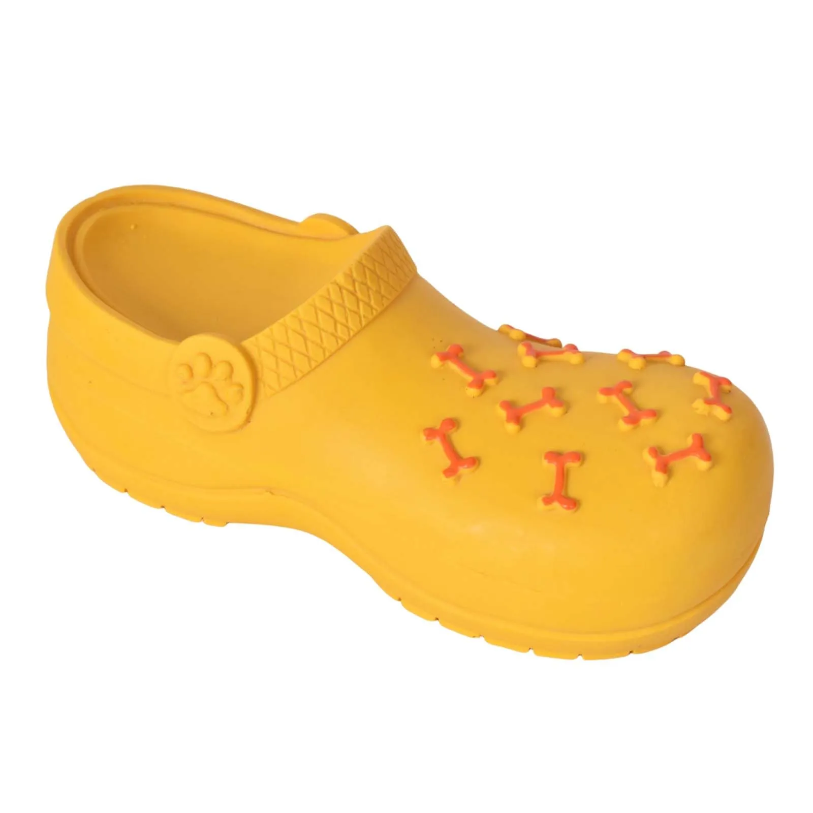 Giocattoli da Masticare per Cani a Forma di Pantofola, Gomma Naturale Resistente, Squeak Interattivi Gioco per Cane per Piccola, Media, Grande Taglia Masticatori Aggressivi (Arancione) (Arancione) - immagine 2