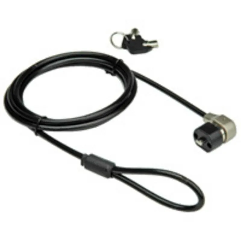 Cavo antifurto Value 1,7 m chiave rotonda PVC acciaio nero - immagine 1