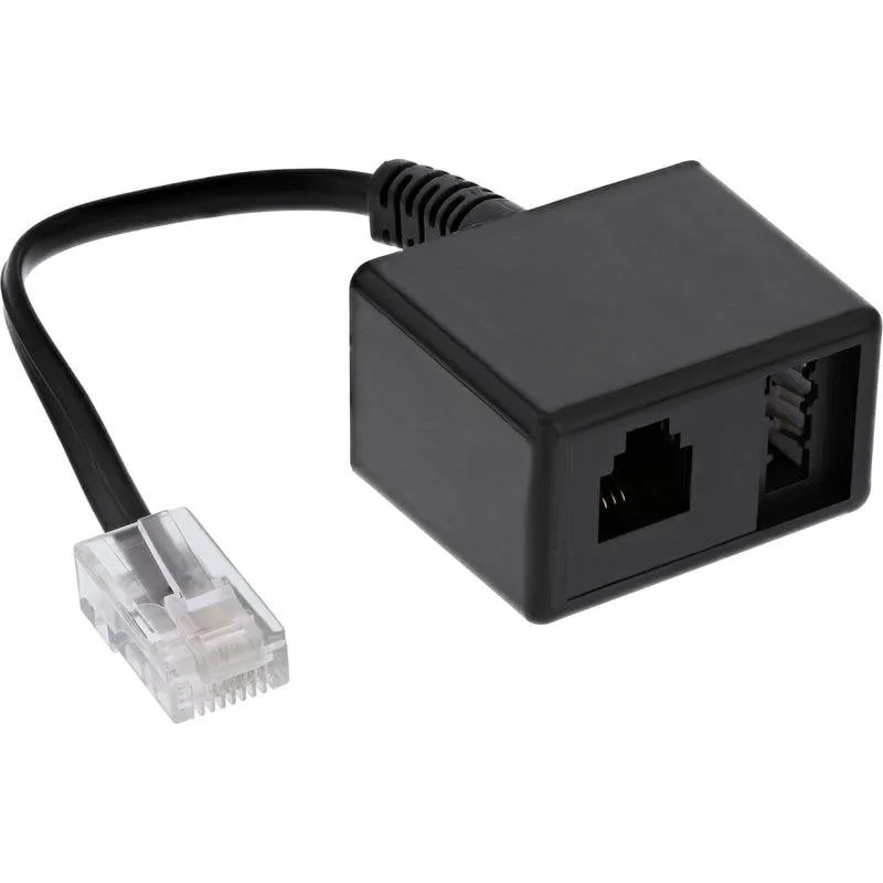 Cavo InLine RJ-45 a TAE (N) + RJ-11 0,15 m Nero - immagine 1