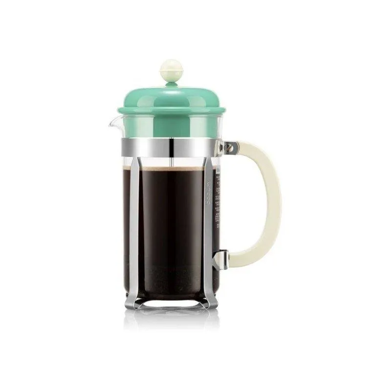 Caffettiera a stantuffo Bodum 1 L vetro borosilicato verde acciaio inox - immagine 1