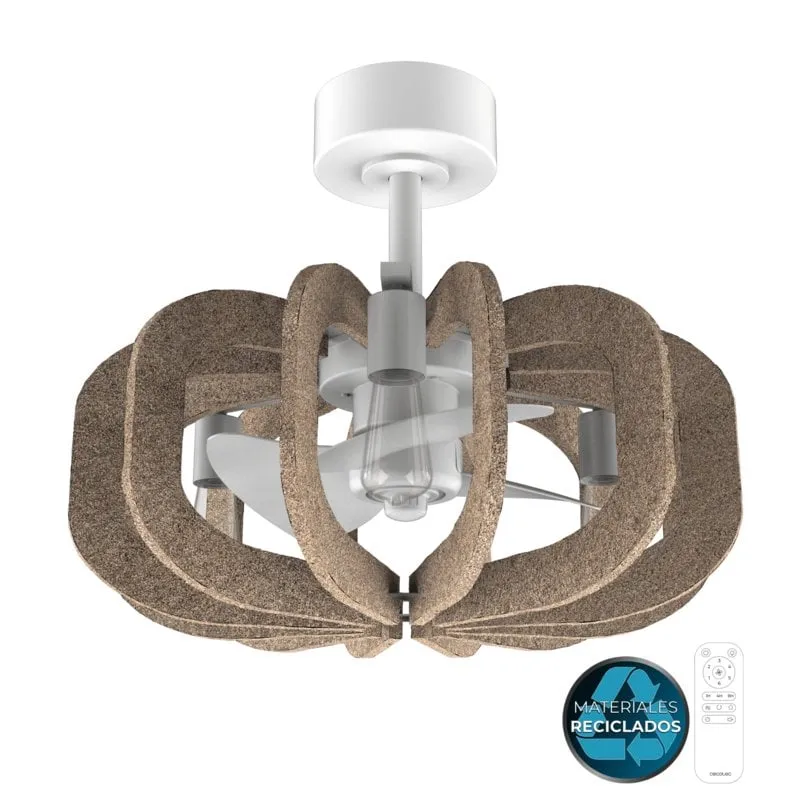 Ventilatore da Soffitto con Luce Cecotec EnergySilence Aero 100 EcoGreen 10W 51cm 6 Velocità Pale Retrattili Telecomando Timer Funzione Inverno - immagine 1