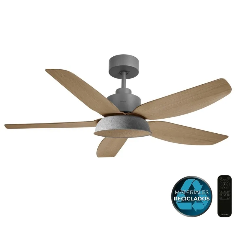 Ventilatore da Soffitto con Luce Cecotec EnergySilence Aero 5460 Daisy 24W 117cm 6 Velocità Motore DC Telecomando Timer Funzione Inverno - immagine 1