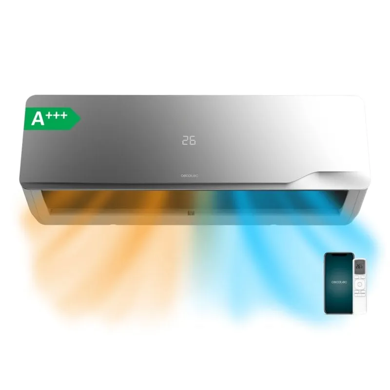 Condizionatore Split Cecotec AirClima 12000 Wind Connected 12.000 BTU A+++ Inverter Pompa di Calore WiFi - immagine 1