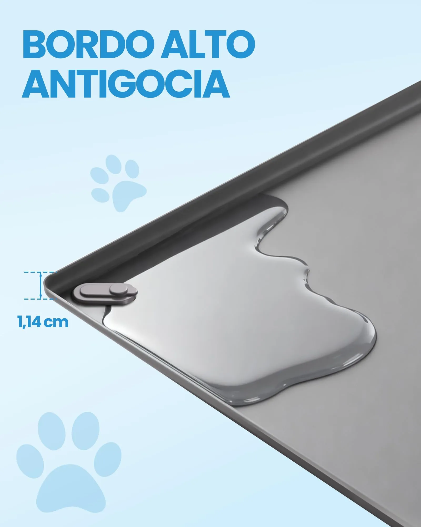 Kittyspout Tappetino per cani in silicone con clip magnetiche, 86 x 71 cm - immagine 5