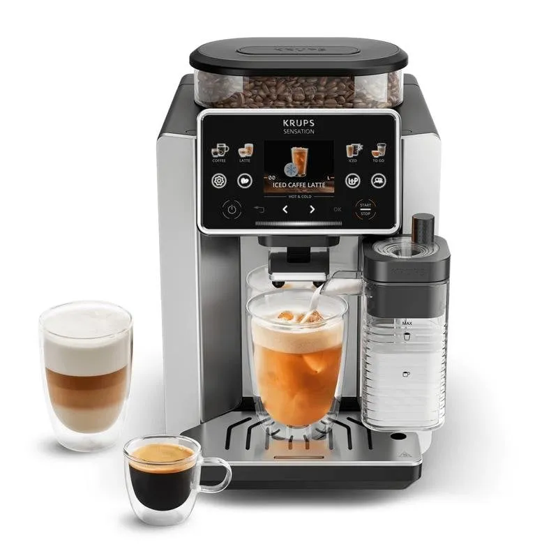 Macchina da caffè Espresso Krups Sensation Elite Alluminio 2L 15 Bar con macinacaffè integrato - immagine 1