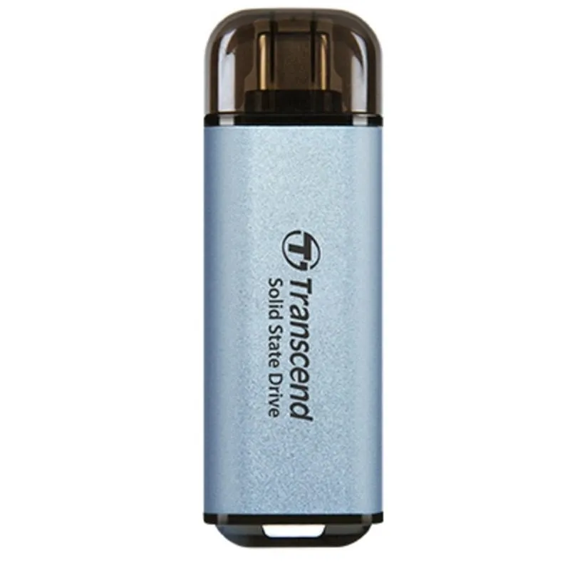 SSD esterno Transcend ESD300C 1 TB alluminio blu USB Tipo C - immagine 1