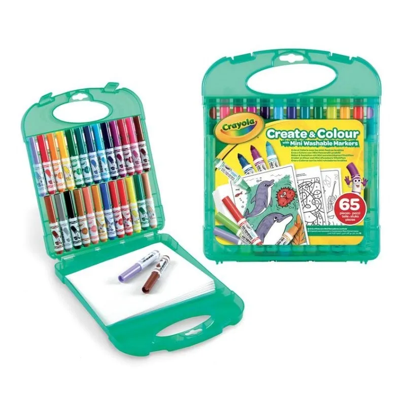 Kit di artigianato Crayola 04-5227 per bambini, 65 pezzi, valigetta - immagine 1