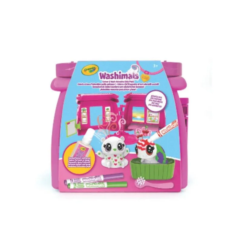 Set di giocattoli Crayola Washimals Pets Spa Salone di bellezza e spa Rosa - immagine 1