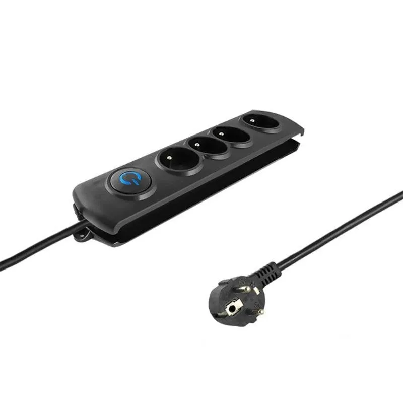 Multipresa Qoltec 50105 4 prese con interruttore e LED - immagine 1