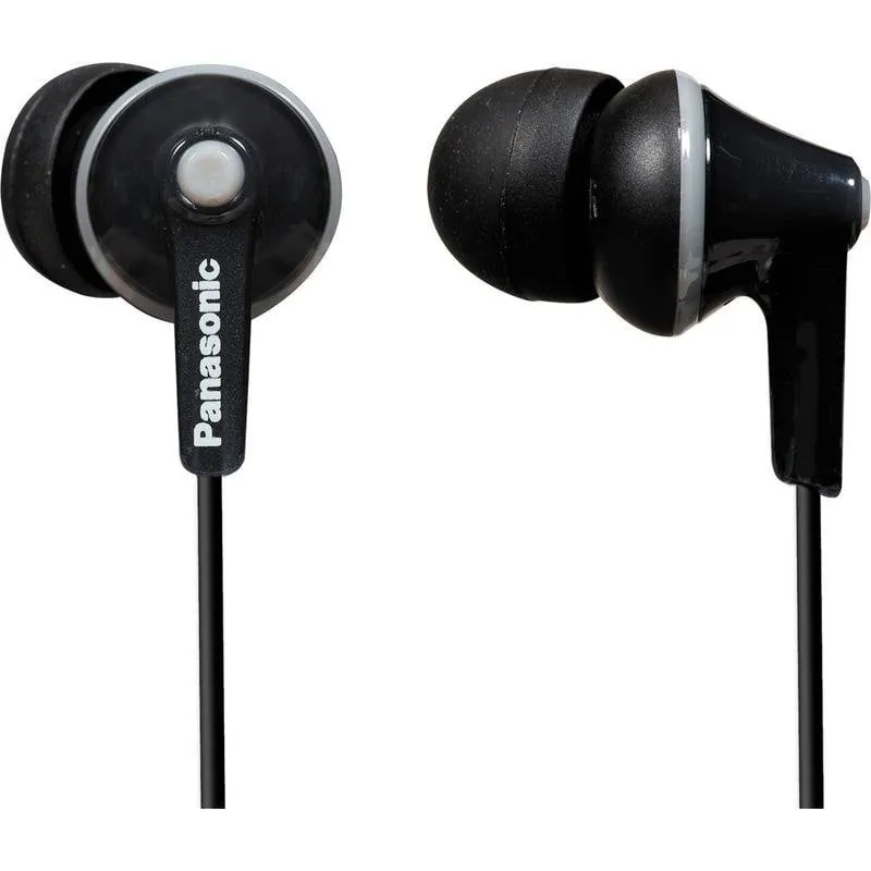 Auricolari Panasonic RP-HJE125E-K con cavo jack 3,5 mm, musica, neri - immagine 1