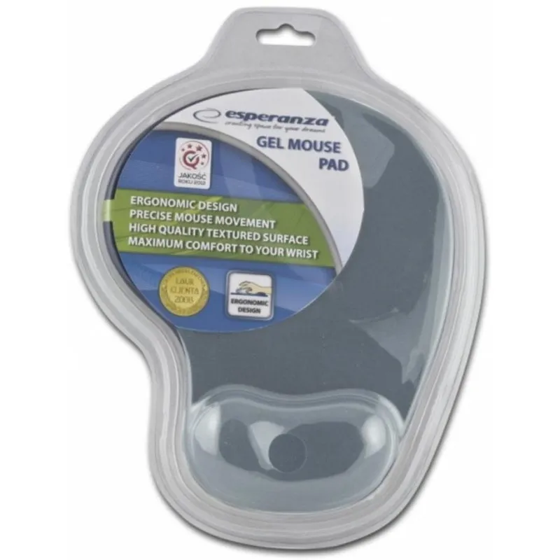 Tappetino per Mouse Esperanza EA137Y Gel Grigio Base Antiscivolo - immagine 1