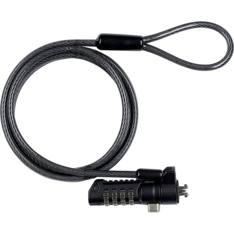 Cavo antifurto Gearlab GLB220102 1,8 m Kensington codice acciaio carbonio nero - immagine 1
