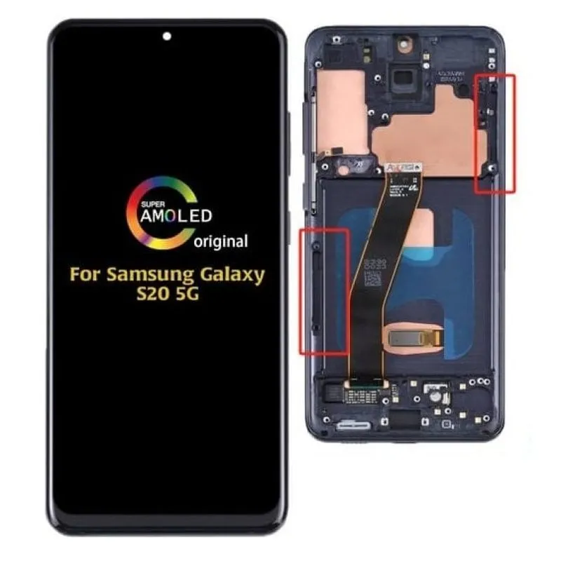 Schermo Samsung S20 5G G981 G981F TFT con Telaio Ricambio - immagine 1