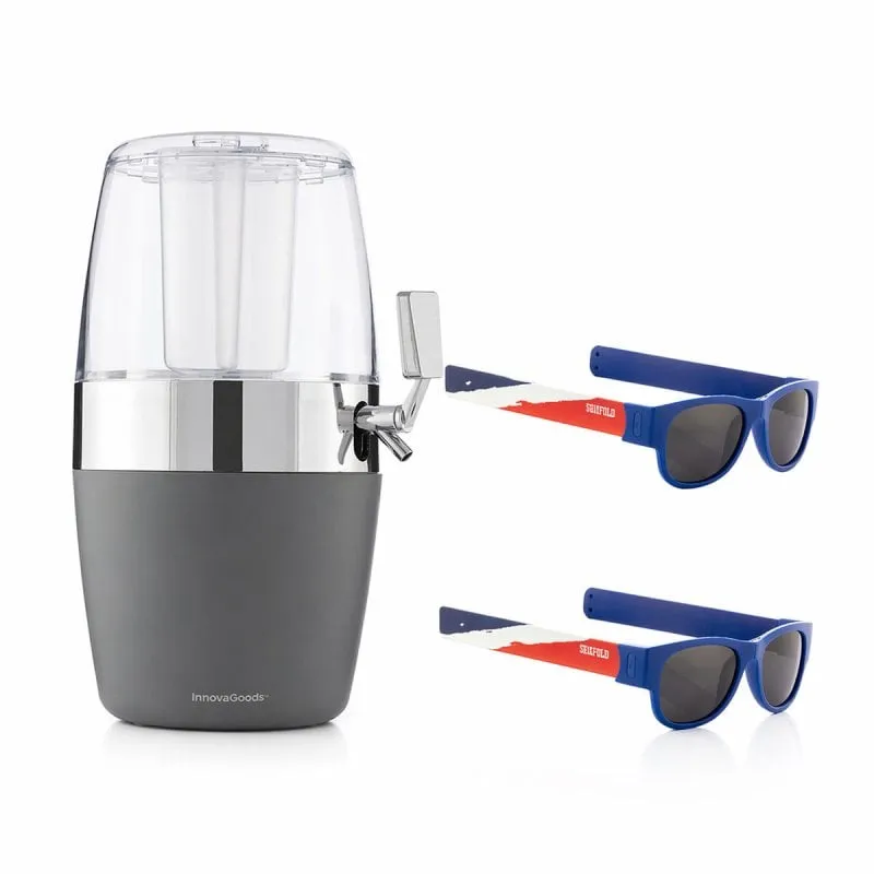 Dispenser Birra InnovaGoods Freer 4L con 2 Occhiali da Sole Pieghevoli Sunfold France - immagine 1
