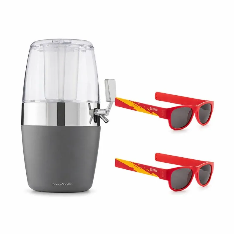 Dispenser Birra InnovaGoods Freer 4L con 2 Occhiali da Sole Pieghevoli Sunfold Spain Red - immagine 1