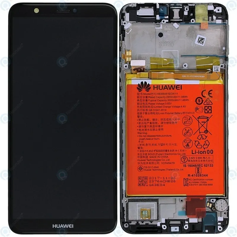 Display con Telaio Huawei P Smart Originale Usato (batteria non funzionante) Ricambio - immagine 1