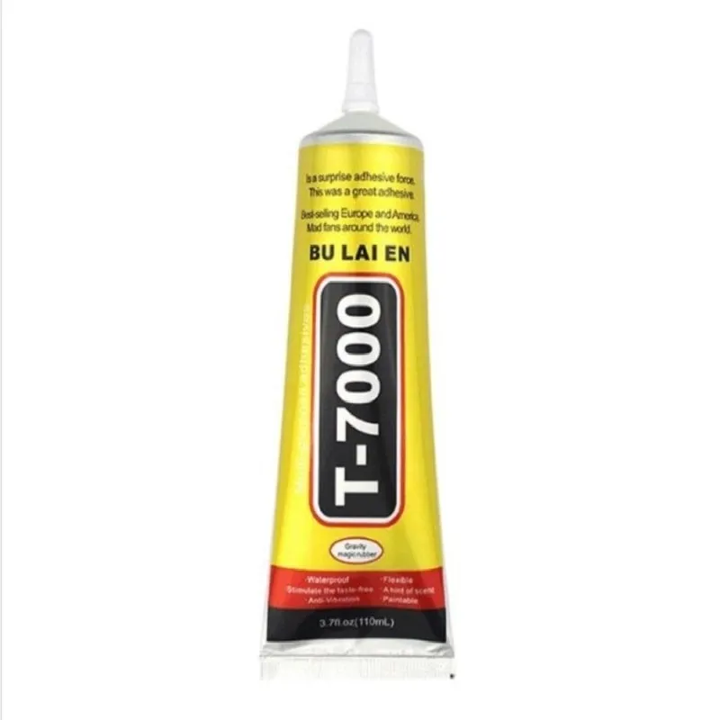 Colla Zhanlida T7000 110ml Nero Precisione Riparazione Elettronica 2pz - immagine 1
