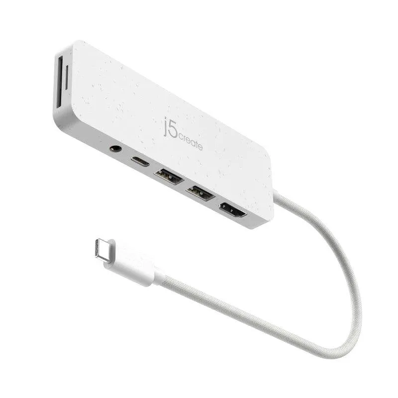 Concentratore USB-C Multi-Porte Ecologico con Alimentazione j5create - immagine 1