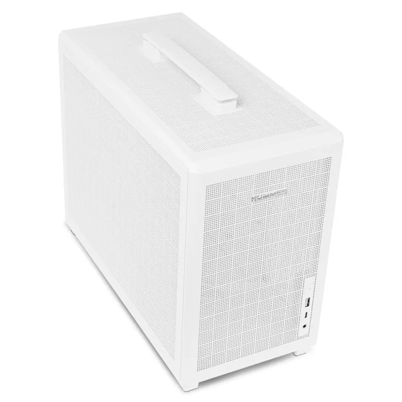 Case Mini Torre NOX HUMMER REFRESH M-ATX Mesh Bianca Portatile - immagine 1