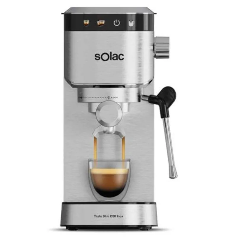 Caffettiera Espresso Solac Inox 1L 20 bar con schiumalatte e display touch - immagine 1