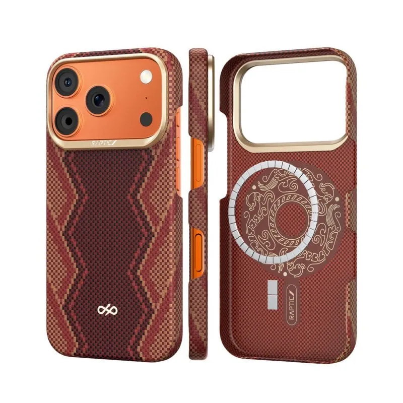 Cover per smartphone Raptic Skin Bionic Snake Aramide MagSafe per iPhone 17 Pro - immagine 1