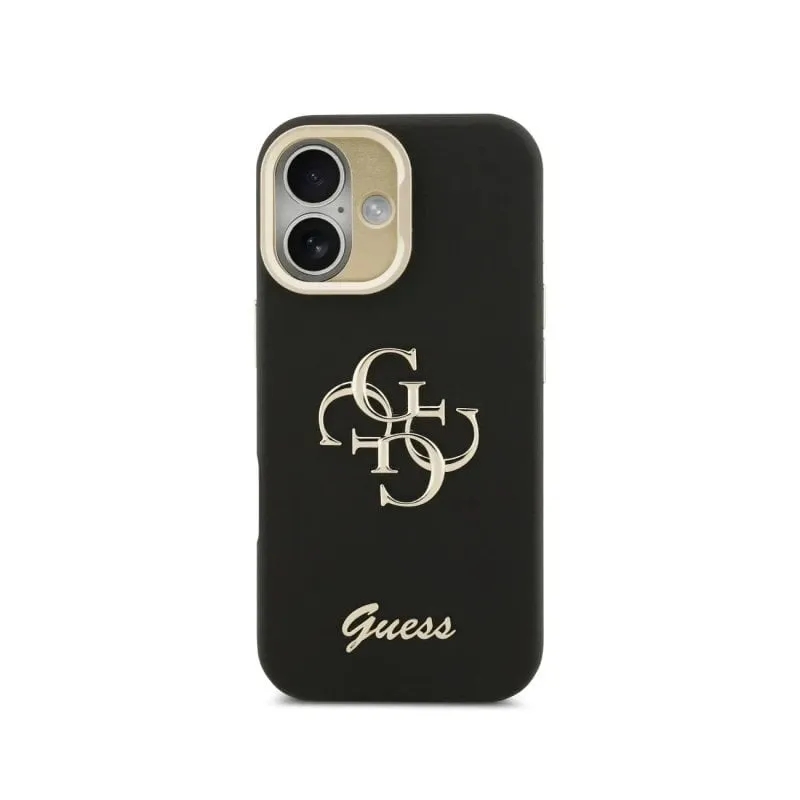 Funda per smartphone Guess Effetto Granulato Nera con Supporto per iPhone 17 - immagine 1