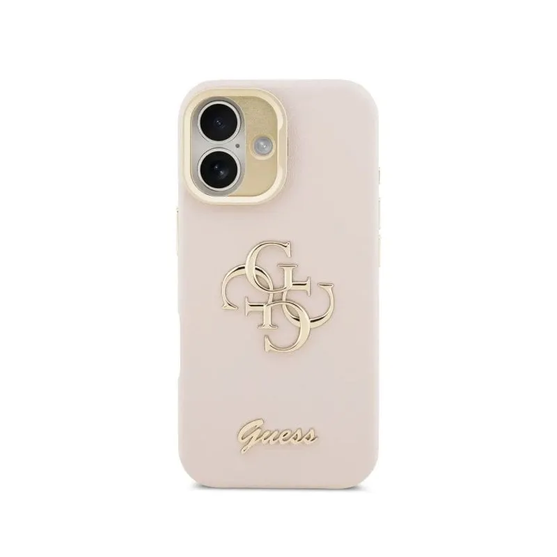 Funda per smartphone Guess effetto granulato rosa con supporto per iPhone 17 - immagine 1