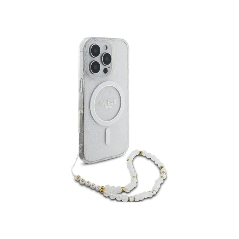 Funda per smartphone Guess Trasparente MagSafe Perle Brillanti per iPhone 16 Pro Max - immagine 1