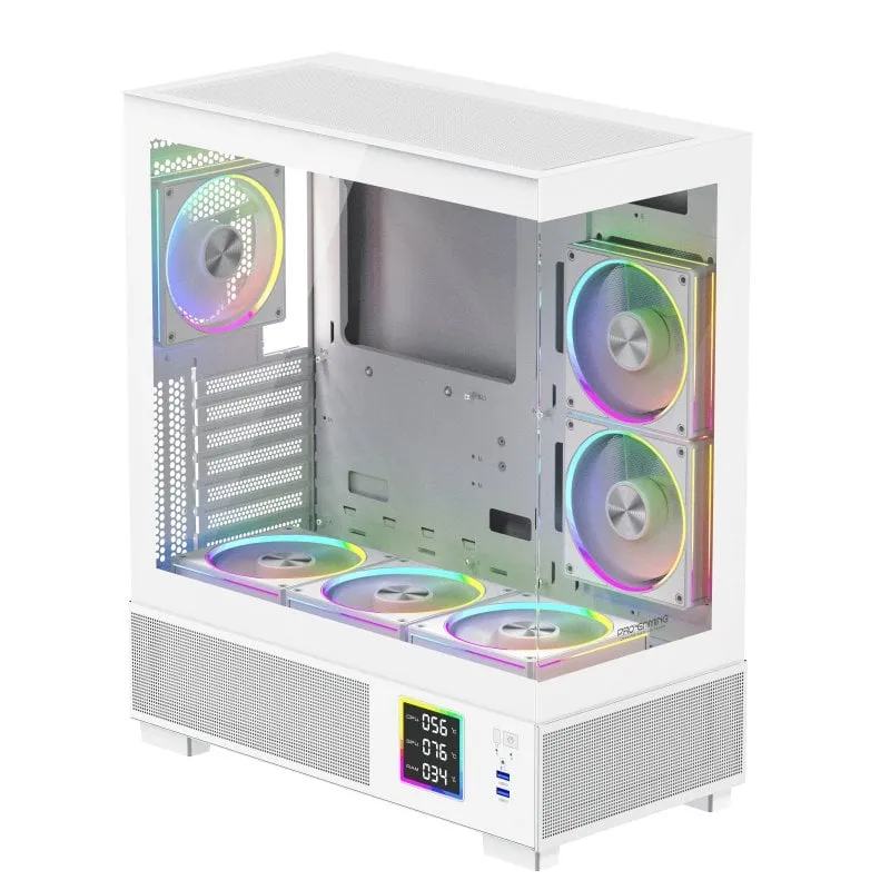 Case PC ProGaming Kian V2 Bianca ATX Mid Tower 6 ventole ARGB - immagine 1