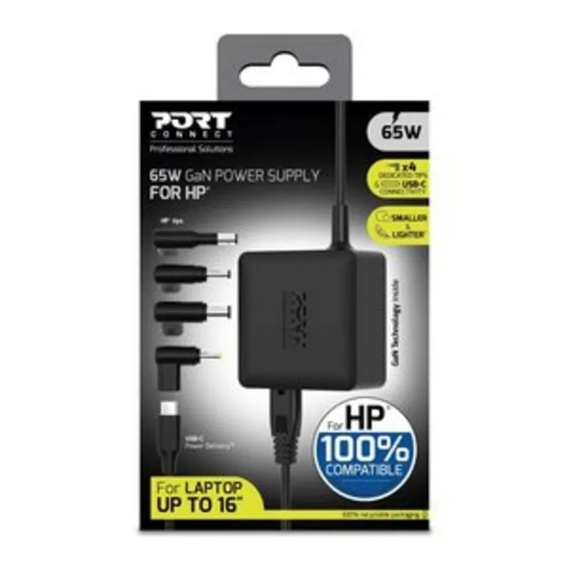 Caricatore Portatile USB-C 65W Port Connect GaN2 per HP - immagine 1