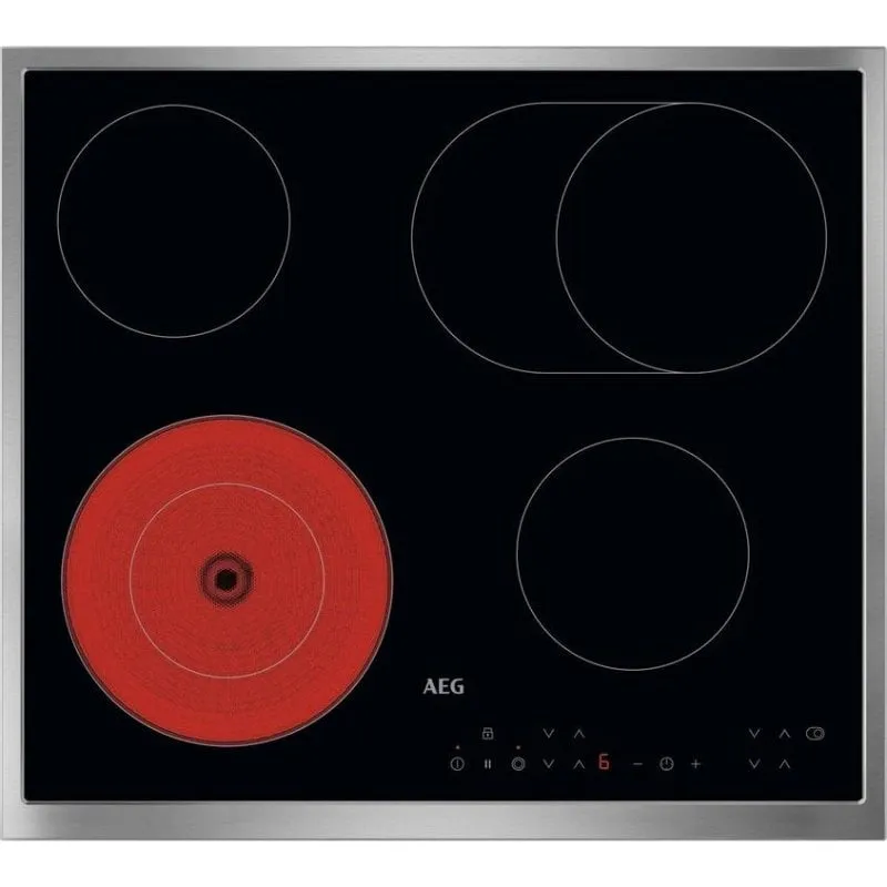 Piastra Vetroceramica AEG TN64RA06XB 7000W 4 Zone Tattile Nera Integrata 60 cm - immagine 1